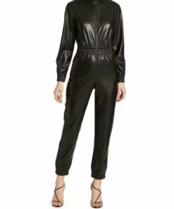 Alice + Olivia Levi Vegan Leather Jumpsuit -Alice + Olivia Sales unnamed file 1035