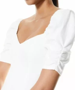 Alice + Olivia Mimi Puff-Sleeve Denim Minidress -Alice + Olivia Sales unnamed file 105