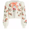 Alice + Olivia Kitty Floral-Embroidered Cardigan