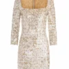 Alice + Olivia Davinia Metallic Minidress