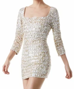 Alice + Olivia Davinia Metallic Minidress 8 Alice + Olivia Davinia Metallic Minidress -Alice + Olivia Sales unnamed file 1088