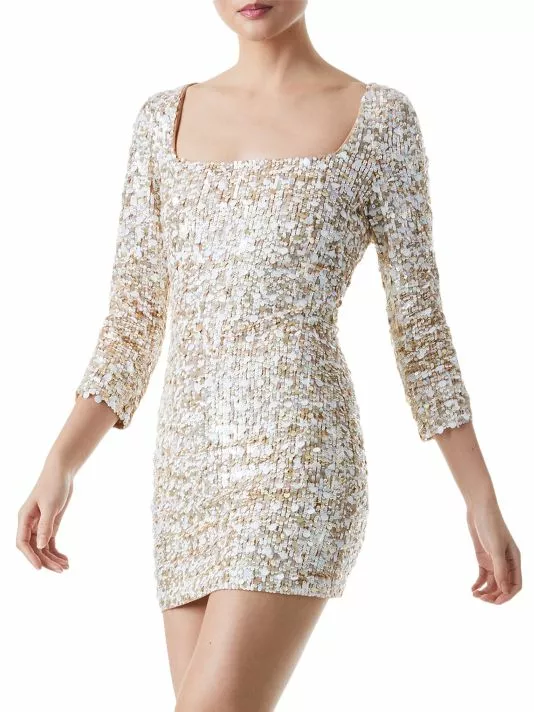 Alice + Olivia Davinia Metallic Minidress 3 Alice + Olivia Davinia Metallic Minidress - Image 3