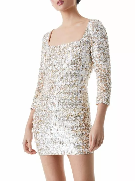 Alice + Olivia Davinia Metallic Minidress 4 Alice + Olivia Davinia Metallic Minidress - Image 4