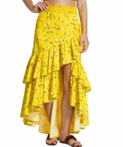 Alice + Olivia Cristina Ruffled Cotton-Blend Wrap-Effect Skirt -Alice + Olivia Sales unnamed file 1136