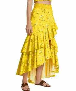 Alice + Olivia Cristina Ruffled Cotton-Blend Wrap-Effect Skirt -Alice + Olivia Sales unnamed file 1137