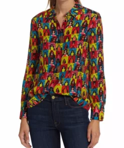 Alice + Olivia Willa Checkered Graphic Shirt -Alice + Olivia Sales unnamed file 1143