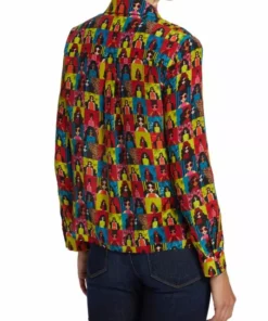 Alice + Olivia Willa Checkered Graphic Shirt -Alice + Olivia Sales unnamed file 1145