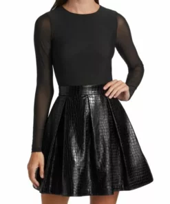 Alice + Olivia Chara Vegan Leather Party Dress -Alice + Olivia Sales unnamed file 115