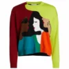Alice + Olivia Gleeson Colorblocked Bead-Embellished Sweater