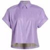 Alice + Olivia Edyth Vegan Leather Shirt