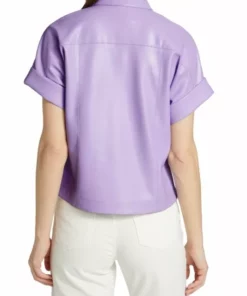 Alice + Olivia Edyth Vegan Leather Shirt -Alice + Olivia Sales unnamed file 1166