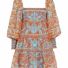 Alice + Olivia Rowen Printed Babydoll Minidress