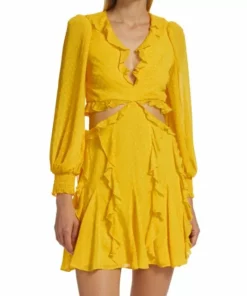 Alice + Olivia Mitzi Cut Out Godet Minidress -Alice + Olivia Sales unnamed file 1185