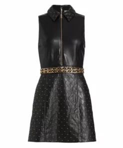 Alice + Olivia Ellis Quilted Faux Leather Dress