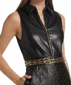 Alice + Olivia Ellis Quilted Faux Leather Dress -Alice + Olivia Sales unnamed file 1195