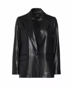 Alice + Olivia Denny Vegan Leather Blazer