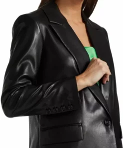 Alice + Olivia Denny Vegan Leather Blazer -Alice + Olivia Sales unnamed file 1216