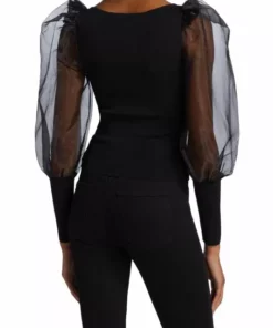 Alice + Olivia Abella Puff-Sleeve Blouse -Alice + Olivia Sales unnamed file 1222