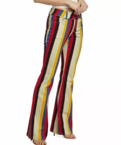 Alice + Olivia Stacey Striped Mid-Rise Bell Bottom Pants -Alice + Olivia Sales unnamed file 1228