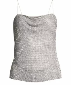 Alice + Olivia Harmon Crystal Drapey Slip Tank Top -Alice + Olivia Sales unnamed file 1237