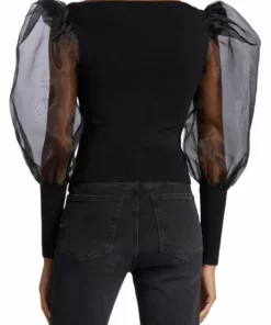 Alice + Olivia Abella Puff-Sleeve Top -Alice + Olivia Sales unnamed file 124