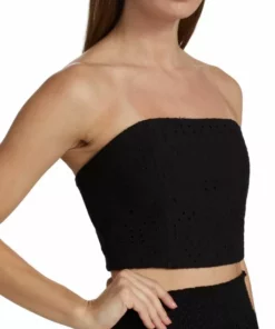 Alice + Olivia Ceresi Smocked Eyelet Cotton Tube Top -Alice + Olivia Sales unnamed file 1243