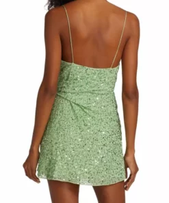 Alice + Olivia Celestine Embellished Wrap Minidress -Alice + Olivia Sales unnamed file 1256