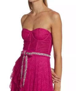 Alice + Olivia Bree Draped Lace Gown -Alice + Olivia Sales unnamed file 1264