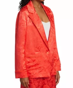 Alice + Olivia Shanda Jacquard Satin Pajama Blazer -Alice + Olivia Sales unnamed file 1273