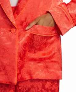 Alice + Olivia Shanda Jacquard Satin Pajama Blazer -Alice + Olivia Sales unnamed file 1275