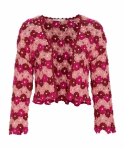 Alice + Olivia Anderson Crochet Crop Cardigan