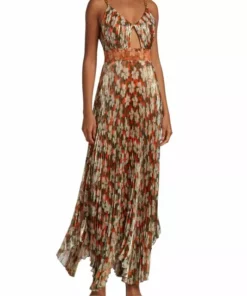 Alice + Olivia Gloria Floral Print Silk-Blend Chain Maxi Dress -Alice + Olivia Sales unnamed file 1293