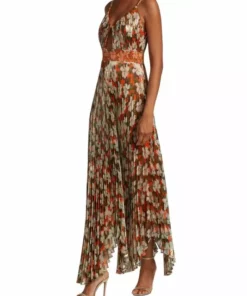 Alice + Olivia Gloria Floral Print Silk-Blend Chain Maxi Dress -Alice + Olivia Sales unnamed file 1294