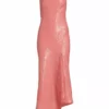 Alice + Olivia Harmony Sequined Asymmetric Slipdress