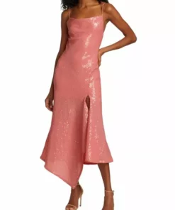 Alice + Olivia Harmony Sequined Asymmetric Slipdress -Alice + Olivia Sales unnamed file 1329