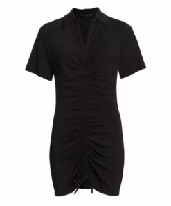 Alice + Olivia Marsha Ruched Polo T-Shirt Dress