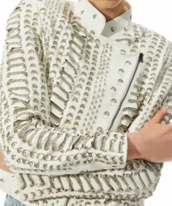 Alice + Olivia Jace Embellished Leather Moto Jacket -Alice + Olivia Sales unnamed file 1345