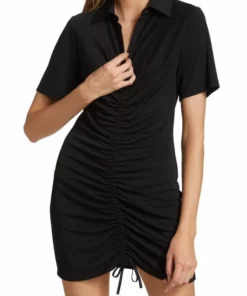 Alice + Olivia Marsha Ruched Polo T-Shirt Dress -Alice + Olivia Sales unnamed file 136