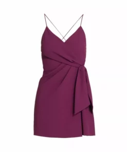 Alice + Olivia Katie Wrap Minidress