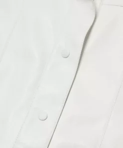 Alice + Olivia Edyth Vegan Leather Short-Sleeve Shirt -Alice + Olivia Sales unnamed file 1380