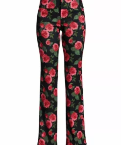 Alice + Olivia Olivia Pritned Fit & Flare Trousers