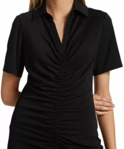 Alice + Olivia Marsha Ruched Polo T-Shirt Dress -Alice + Olivia Sales unnamed file 139