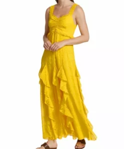 Alice + Olivia Empire-Waist Jacquard Godet Dress -Alice + Olivia Sales unnamed file 1405