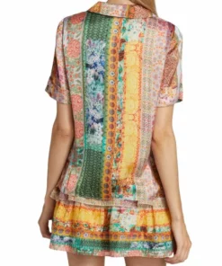 Alice + Olivia Kahlo Printed Button-Front Top -Alice + Olivia Sales unnamed file 1417