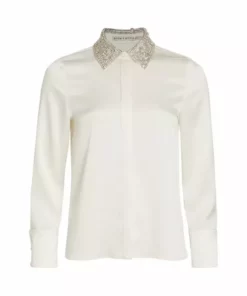Alice + Olivia Willa Satin Shirt