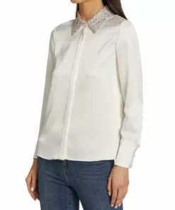 Alice + Olivia Willa Satin Shirt -Alice + Olivia Sales unnamed file 1423