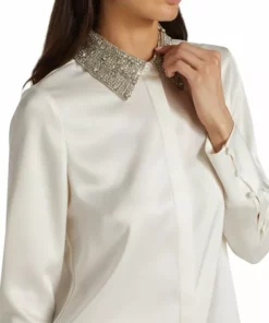 Alice + Olivia Willa Satin Shirt -Alice + Olivia Sales unnamed file 1425