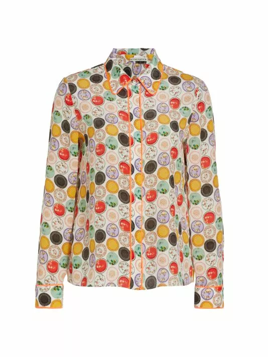 Alice + Olivia Willa Floral Medallion Shirt 1 Alice + Olivia Willa Floral Medallion Shirt