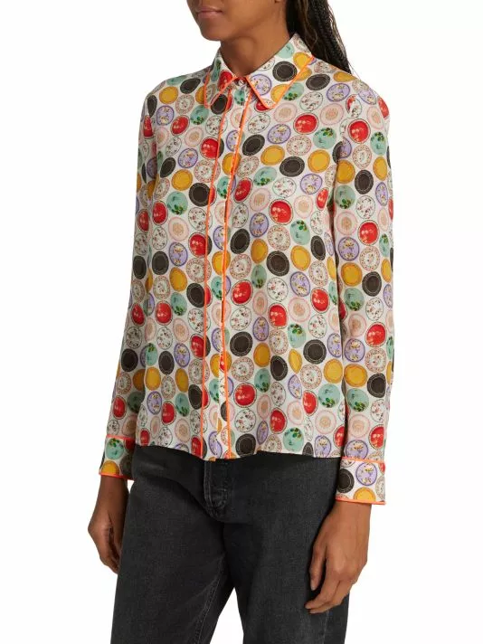 Alice + Olivia Willa Floral Medallion Shirt 4 Alice + Olivia Willa Floral Medallion Shirt - Image 4