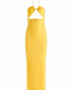 Alice + Olivia Sariya Cut-Out Interlock Knit Maxi-Dress